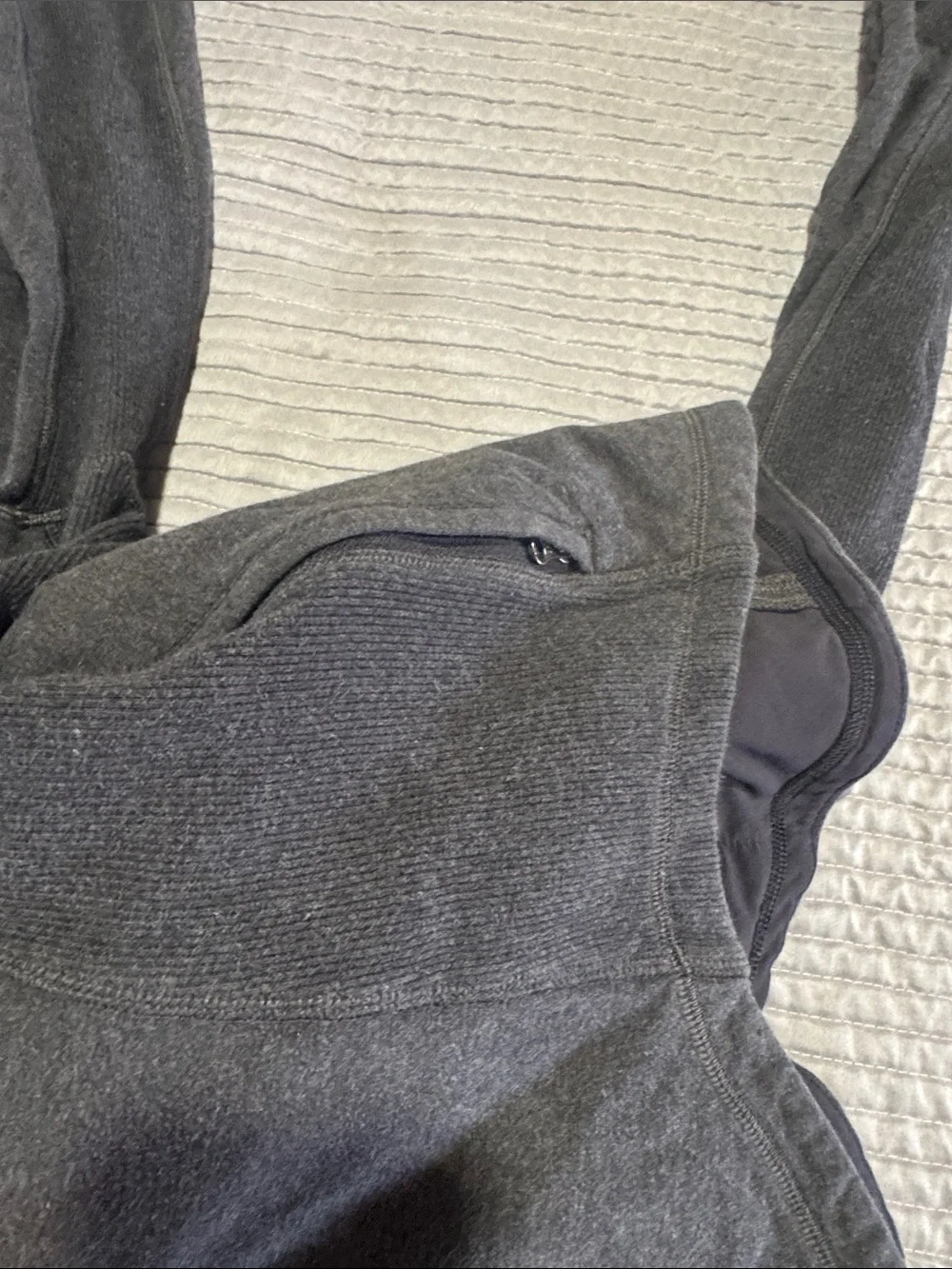 lululemon athletica Dark Charcoal Hooded Pullover old version .